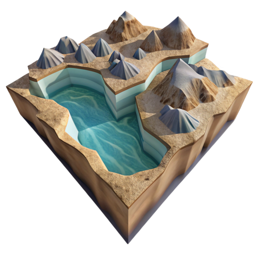wonderful minimalist Fractal Coastline Cutout Isolated Sharp Angles original png