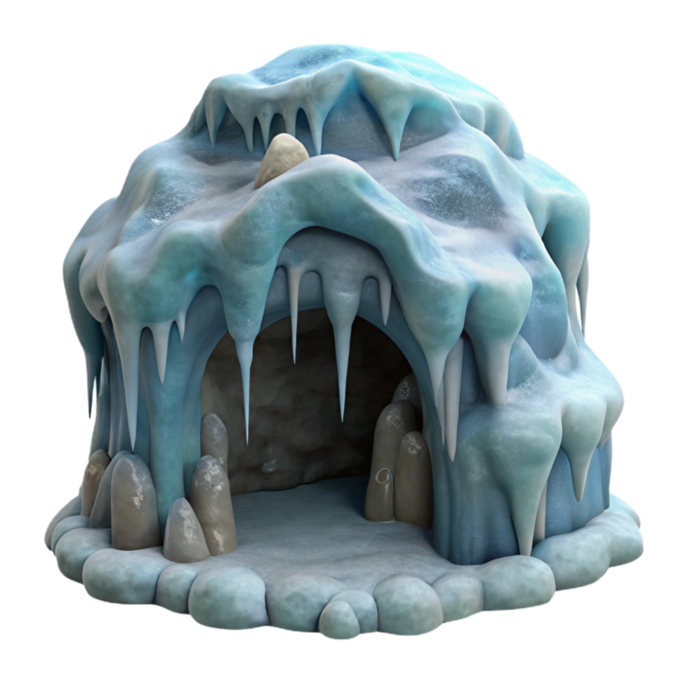 wonderful artistic Gelid Grotto with Icicles Cutout Element exclusive png