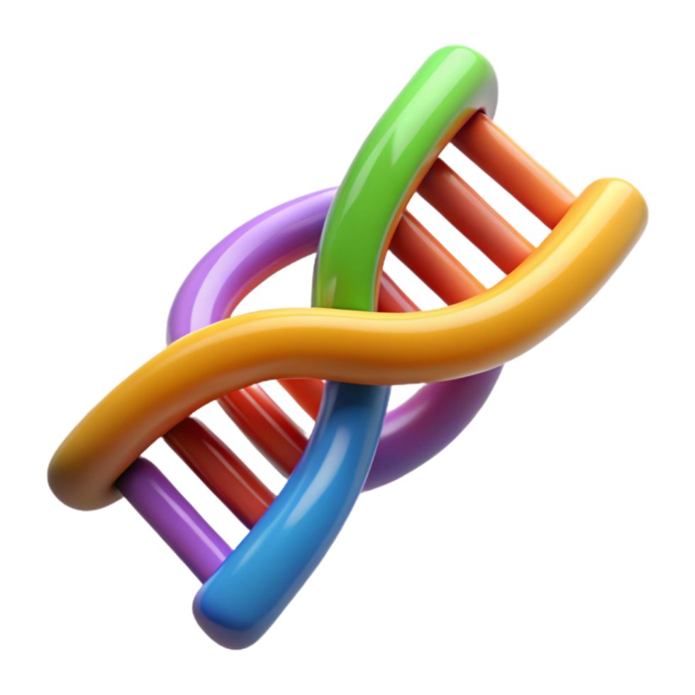 elegant artistic Genetic Code Helix Colorful Cutout high resolution png