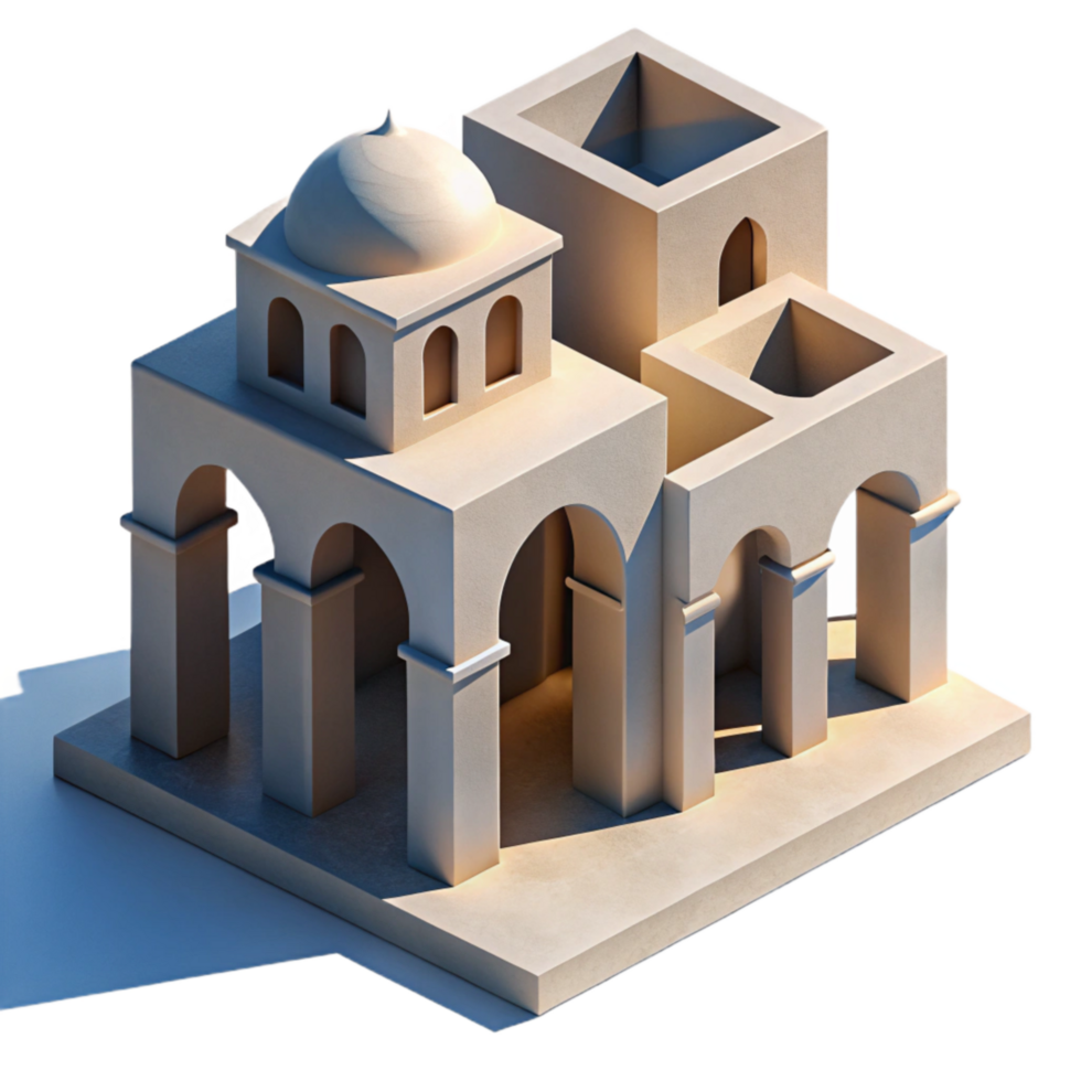 wonderful abstract Geometric Building Shadows Transparent Background high resolution png