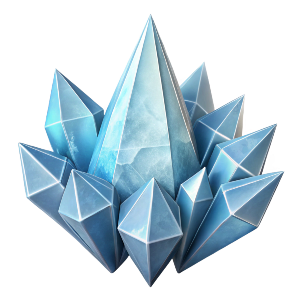 vibrant artistic Geometric Ice Crystals Cutout Winter Wonderland Element original png