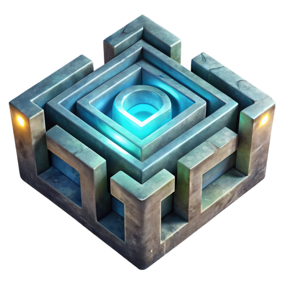 elegant modern Glowing Luminari Maze Section Cutout Transparent Element exclusive png