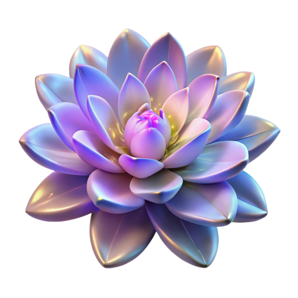 beautiful minimalist Glowing Luminous Blooms Isolated on Transparent Background authentic png