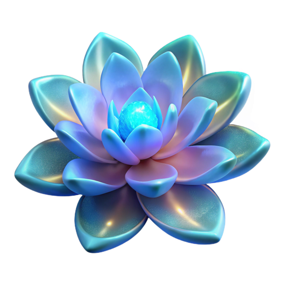 extraordinary artistic Glowing Luminous Blooms Isolated on Transparent Background original png