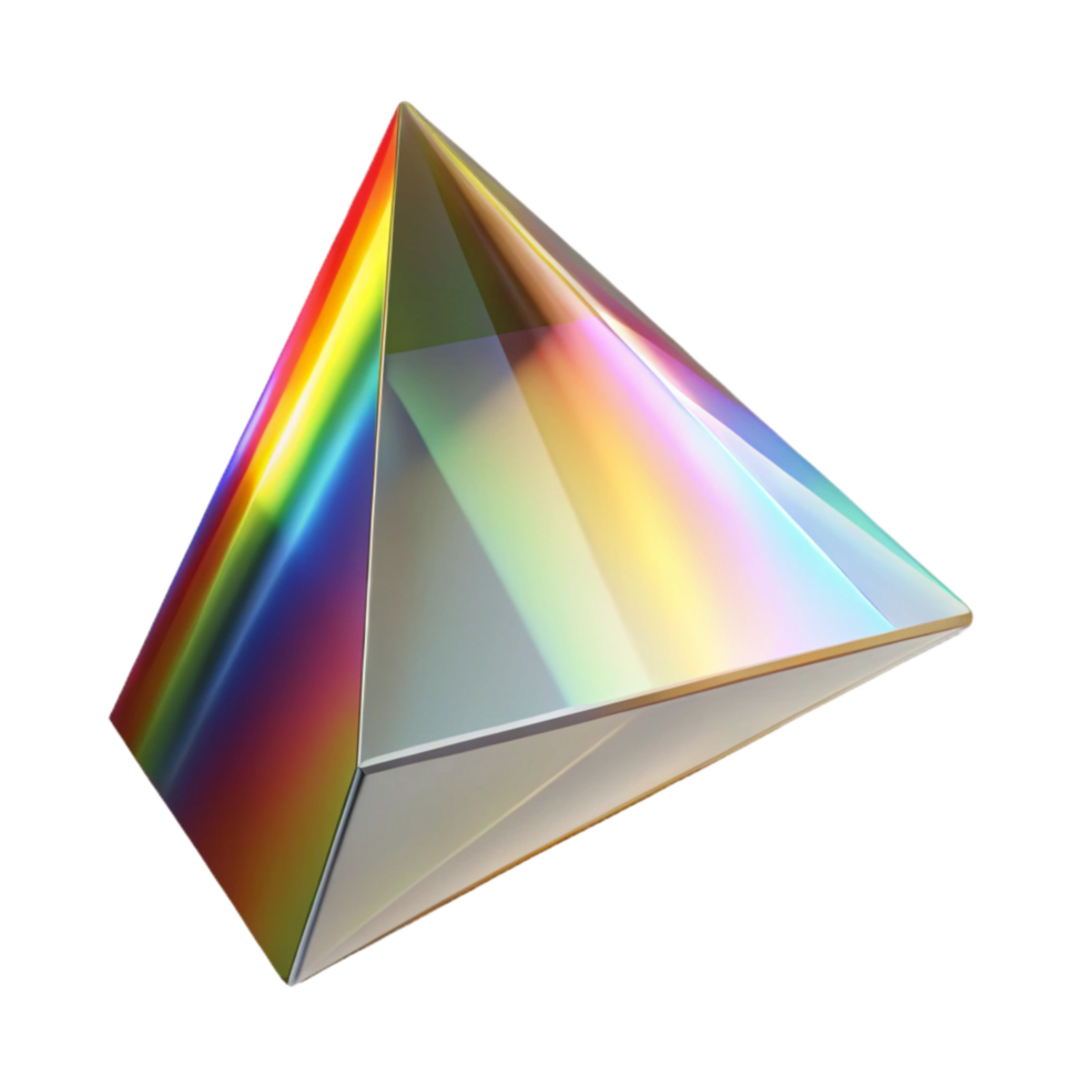 stunning creative Light Prism Refraction Cutout Colorful Spectrum premium png