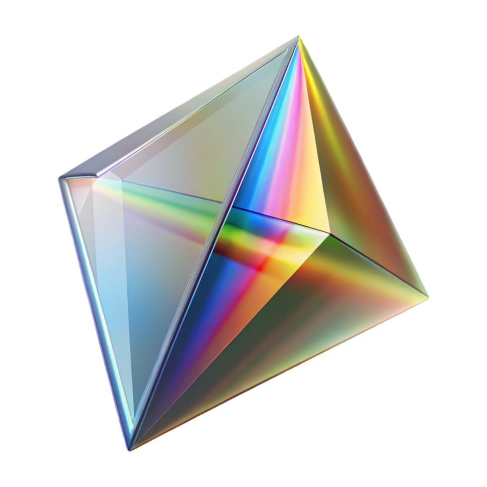 elegant vintage Light Prism Refraction Cutout Colorful Spectrum detailed png