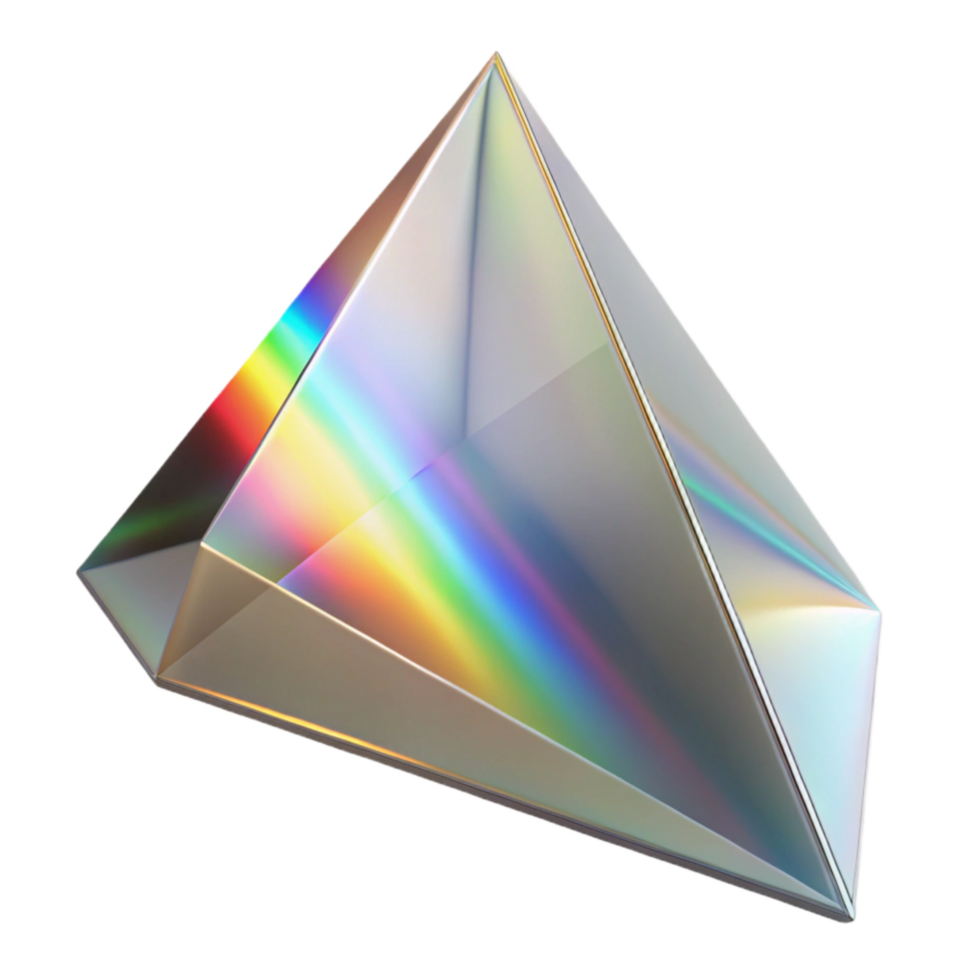 dramatic creative Light Refraction Prism Spectrum Cutout exclusive png