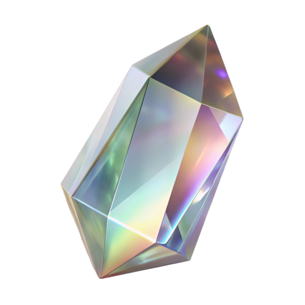 extraordinary creative Light Refraction Through Crystal Transparent Background high quality png