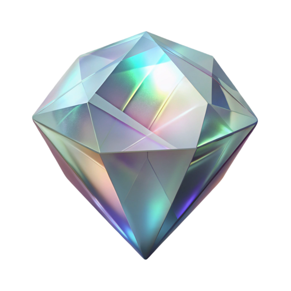 serene abstract Light Refraction Through Gem Isolated Clear Background high resolution png