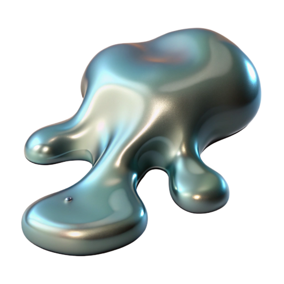 wonderful creative Liquid Mercury Stream Transparent Background Cutout high quality png
