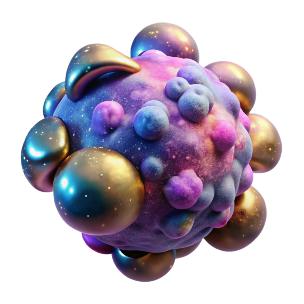 vibrant abstract Nebula Nomad in Colorful Nebula Transparent Background professional png