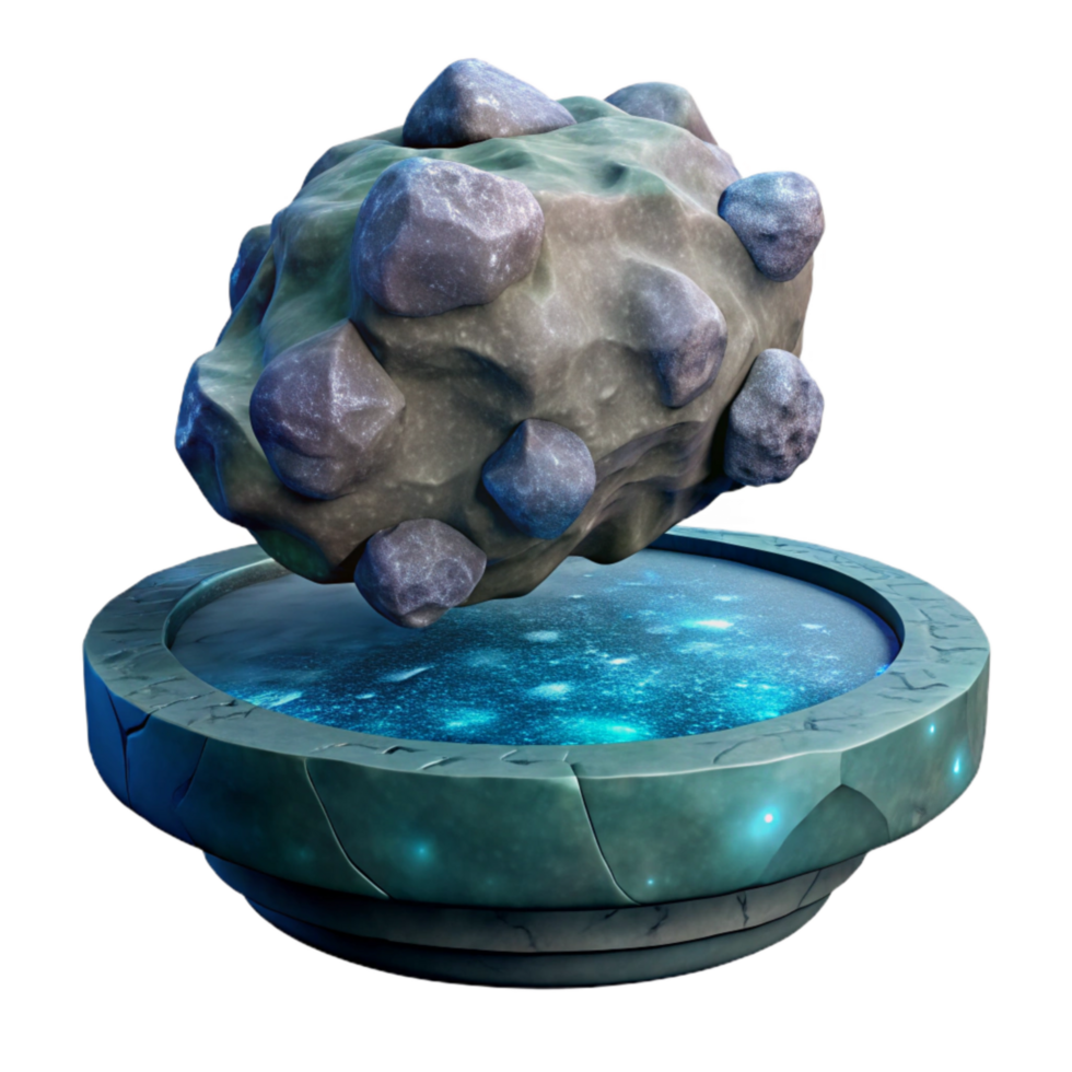 wonderful artistic Nebula Platform Transparent Floating Rock Structure premium png