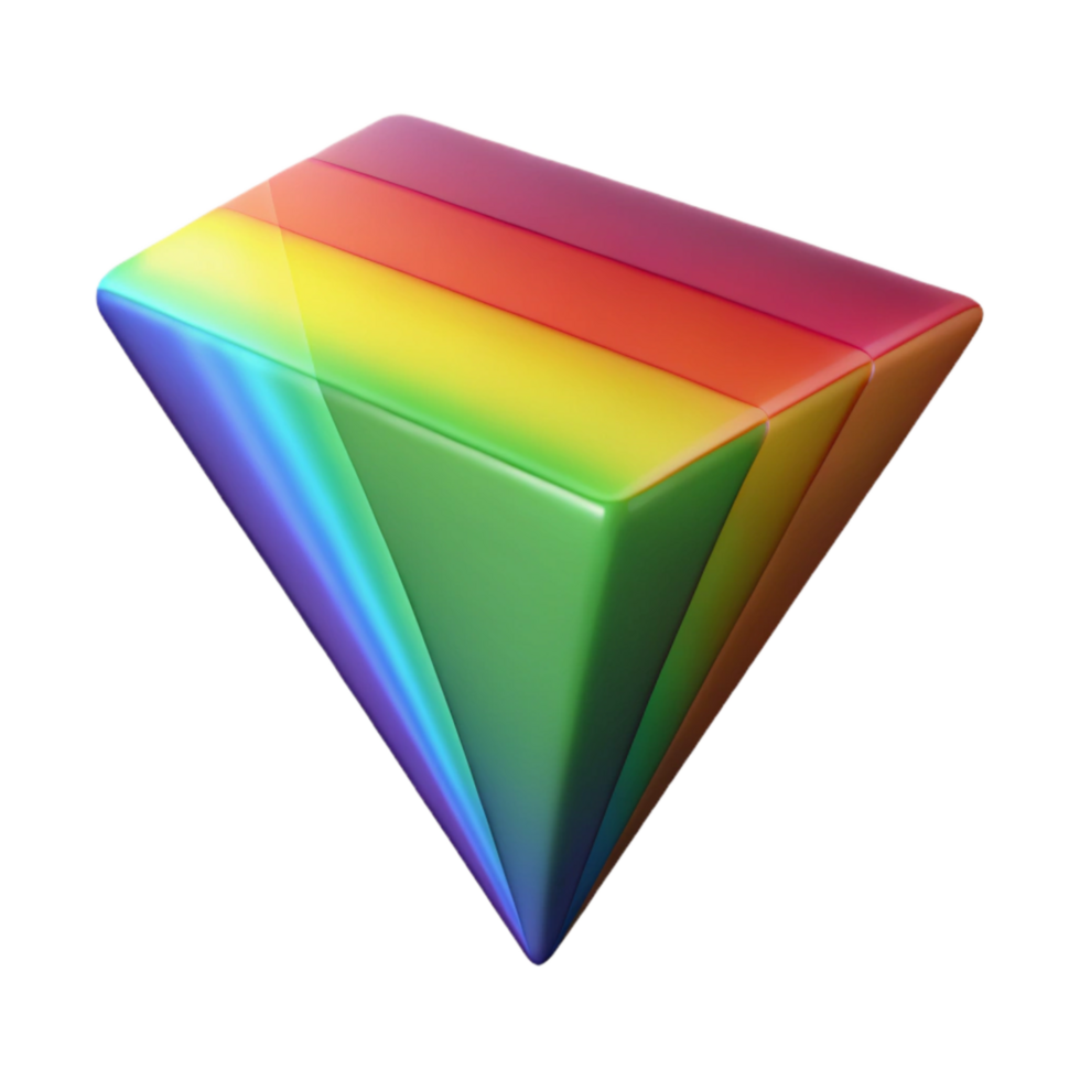 magnificent rustic Prism Rainbow Gradient Cutout Isolated Element genuine png