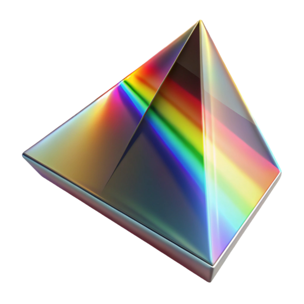 impressive abstract Prism Light Spectrum Cutout Transparent Background high quality png