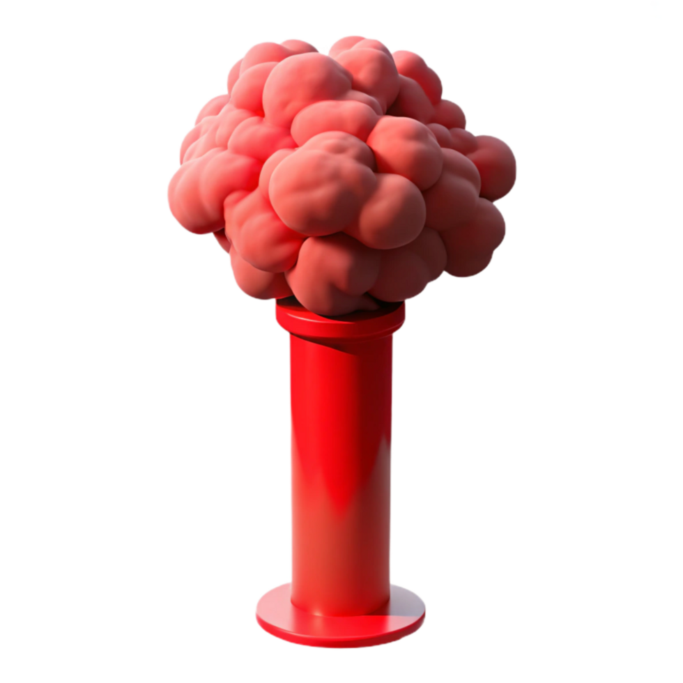 magnificent traditional Red Smoke Column Cutout with Vertical Orientation exclusive png