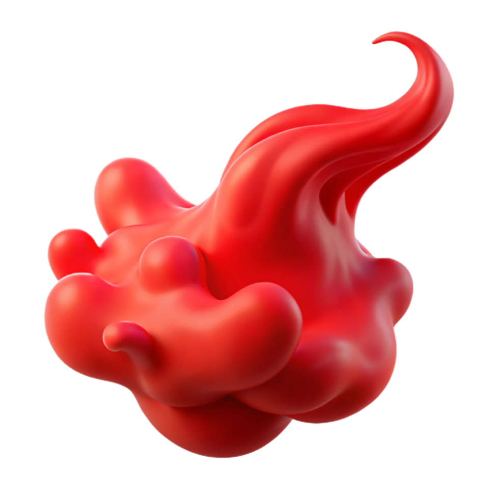 wonderful vintage Red Smoke Wisp Cutout with Delicate Structure original png