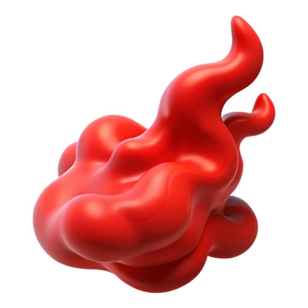 impressive vintage Red Smoke Wisp Cutout with Delicate Structure high resolution png
