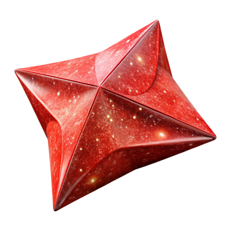 vibrant classic Red Solar Sail Isolated in Space with Starfield original png