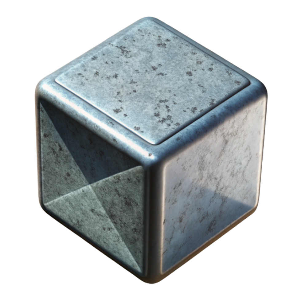 impressive abstract Rotating Cube with Shadow Detail Isolated original png