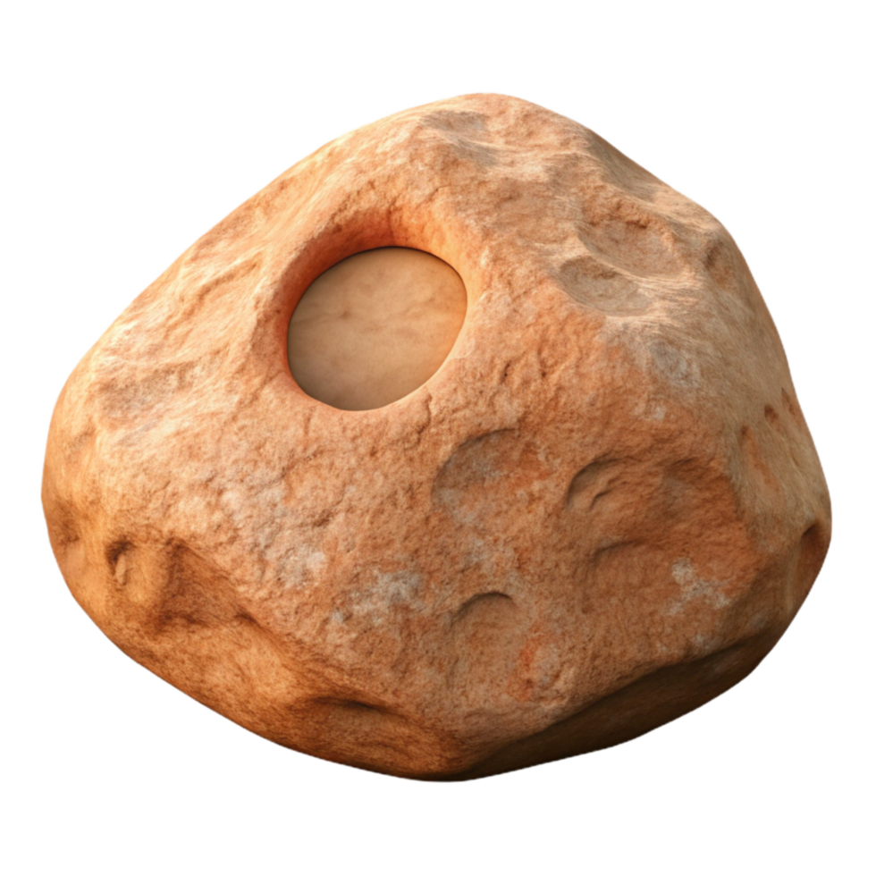 vibrant modern Rough Stone Texture Light Brown Cutout Element genuine png