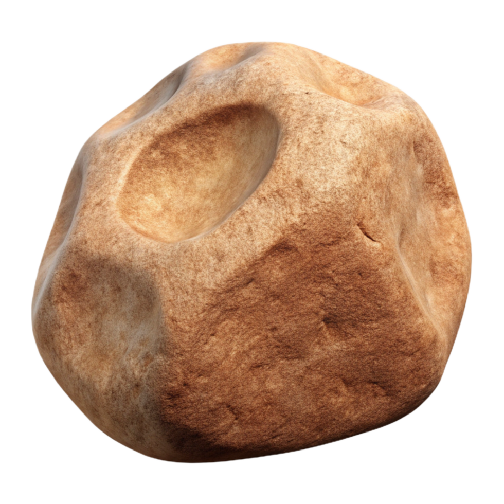 impressive vintage Rough Stone Texture Light Brown Cutout Element png
