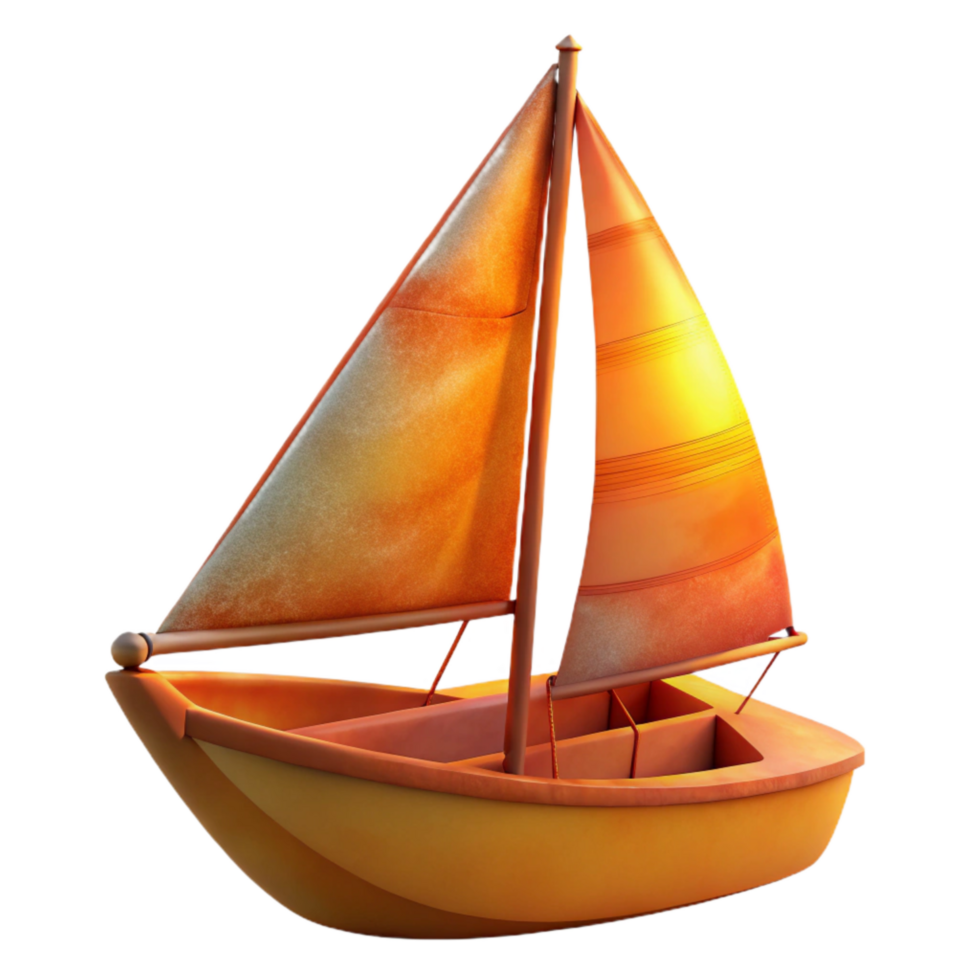 impressive vintage Sailboat at Sunset Isolated on Transparent Background Cutout high quality png