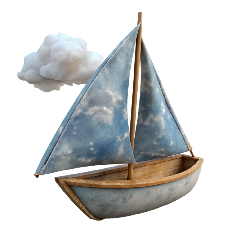 extraordinary contemporary Sailboat in Rough Seas Transparent Background Isolated detailed png