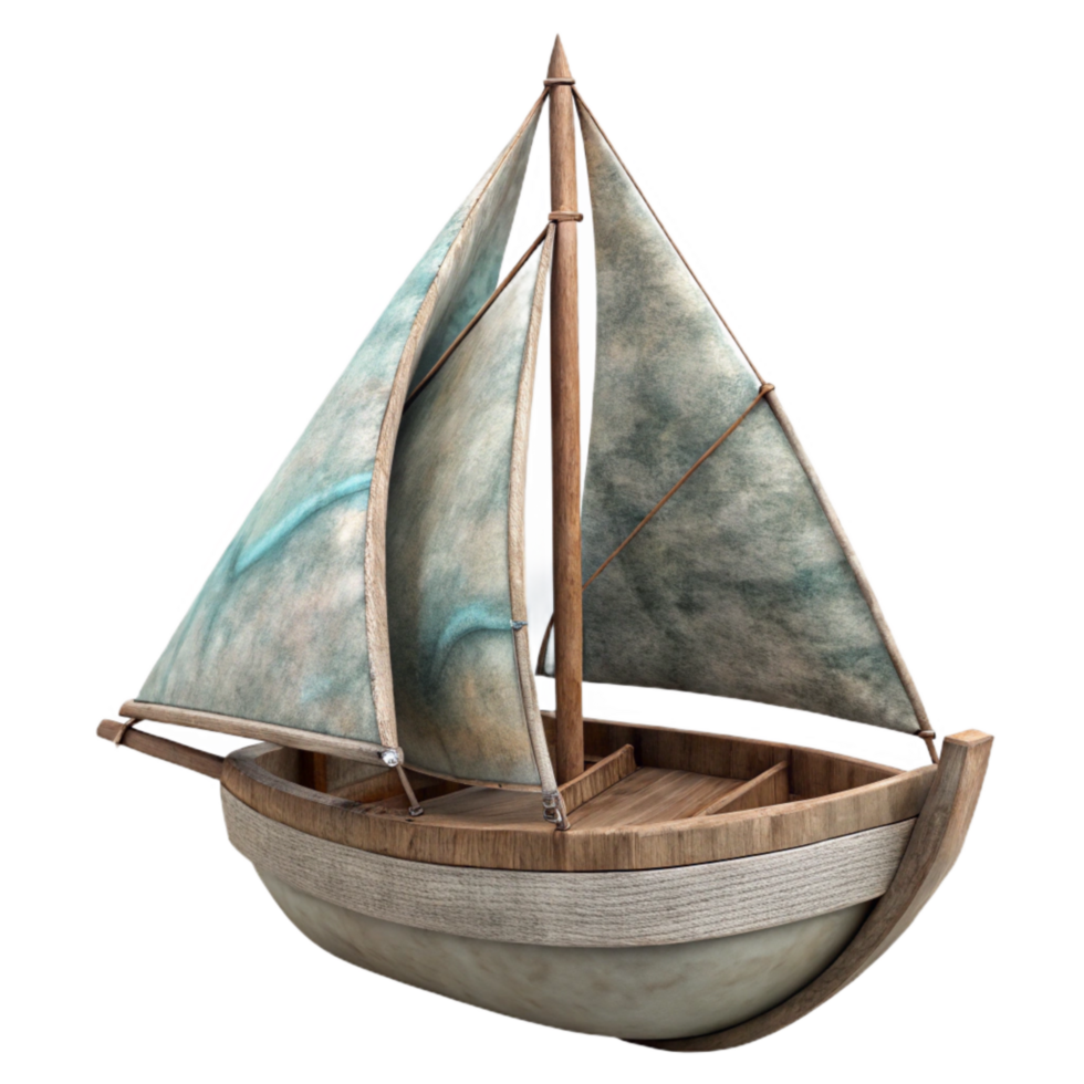 elegant artistic Sailboat with Furled Sails Transparent Background exclusive png