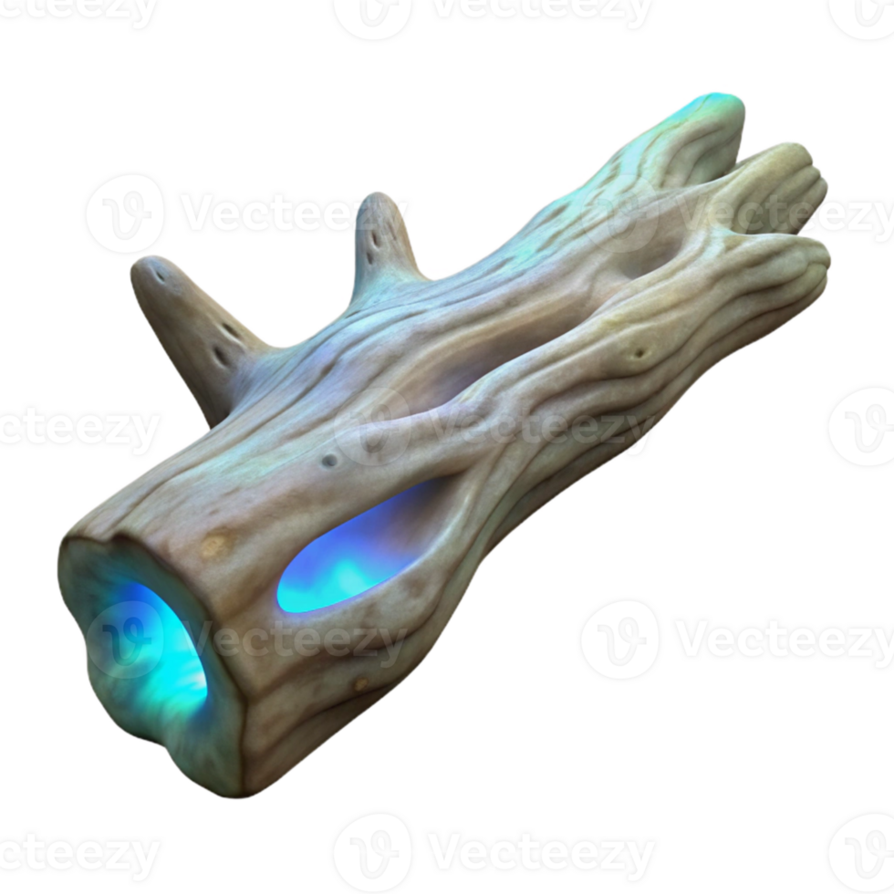 vibrant traditional Stylized Luminescent Driftwood with Transparent Background exclusive png