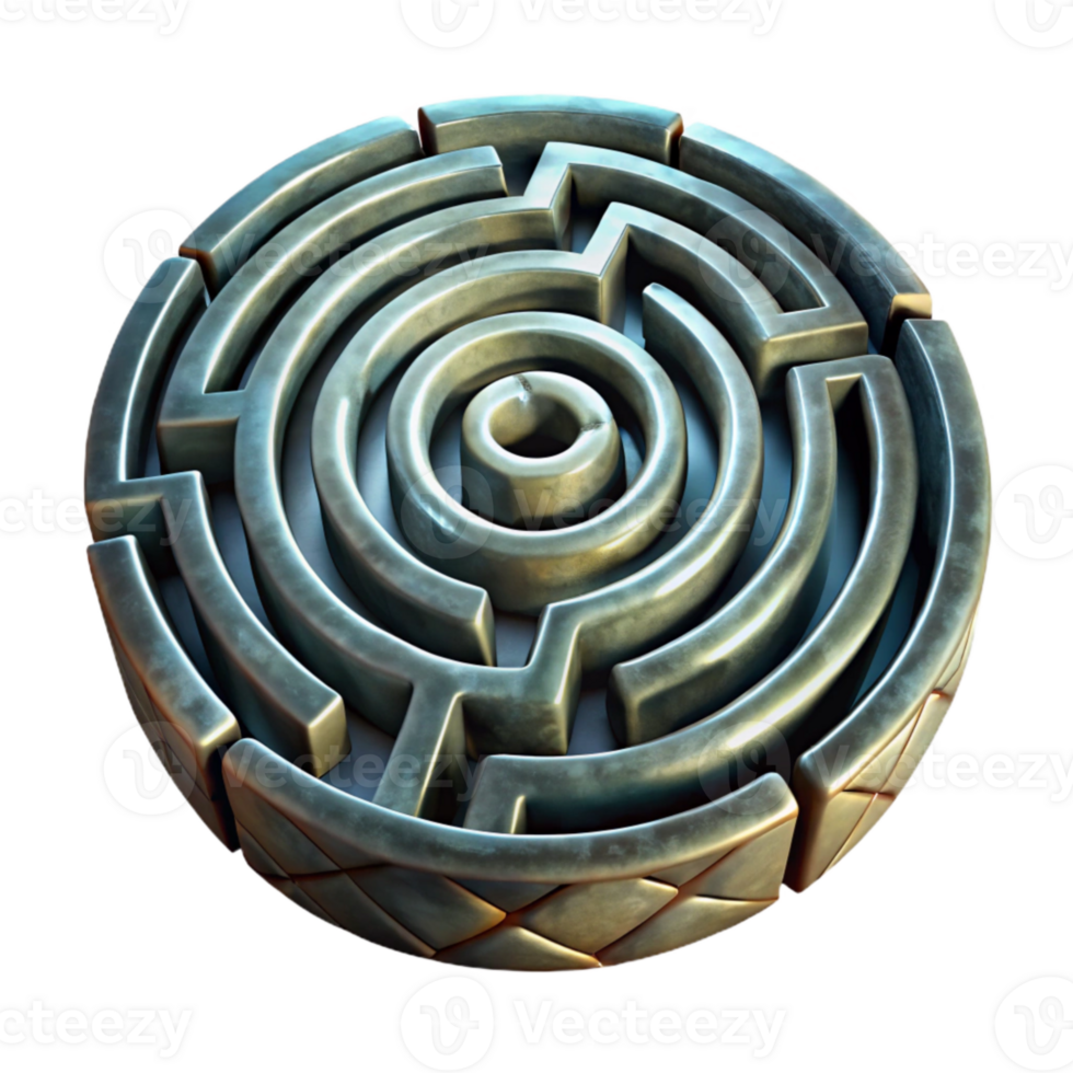 magnificent minimalist Stylized Luminari Labyrinth Isolated with Sharp Lines png