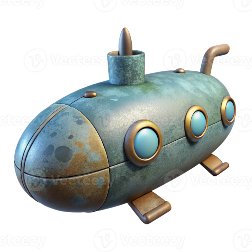 extraordinary vintage Submarine Sonar View Cutout Transparent Background genuine png