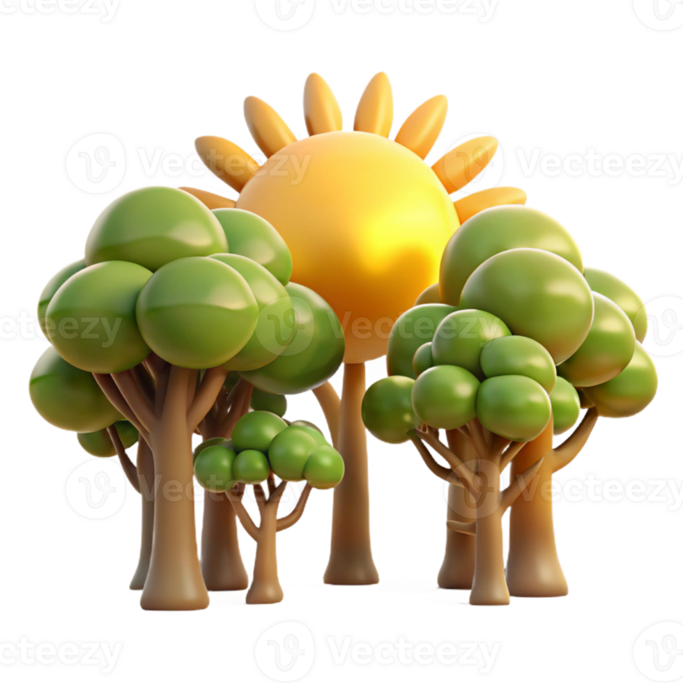 elegant creative Sunlight Filtering Through Trees Isolated Element Warm Tones detailed png