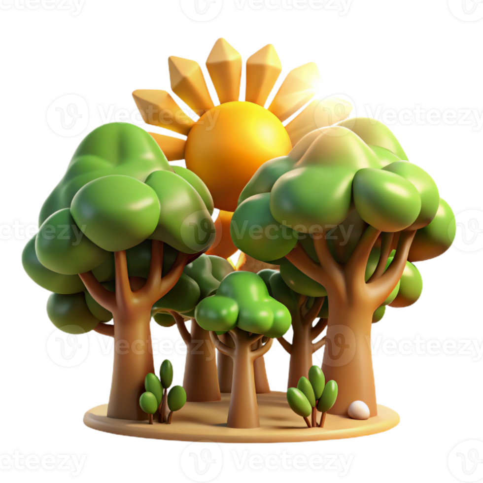 beautiful contemporary Sunlight Filtering Through Trees Isolated Element Warm Tones detailed png