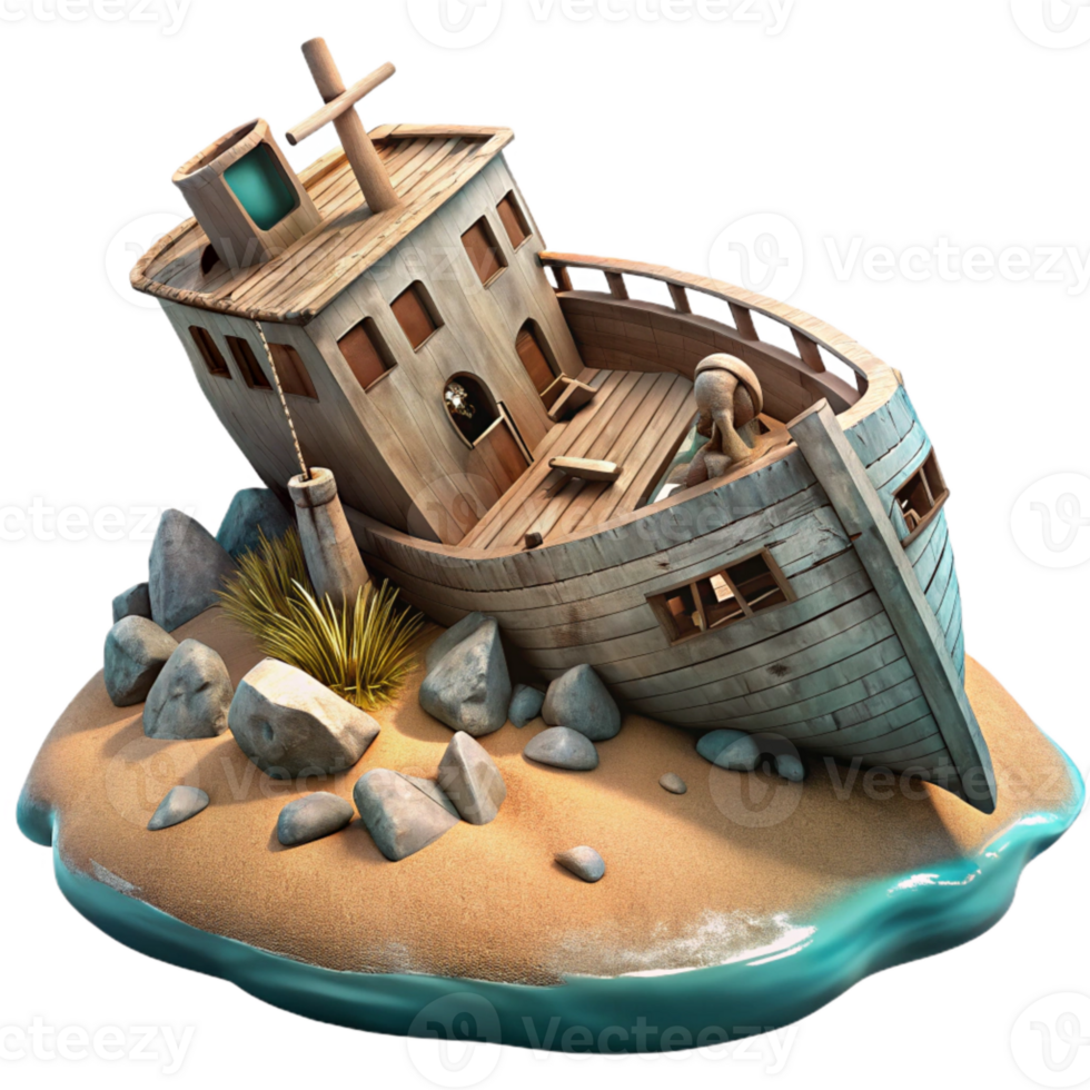 extraordinary modern Sunken Treasure Chest Cutout on Transparent Background png