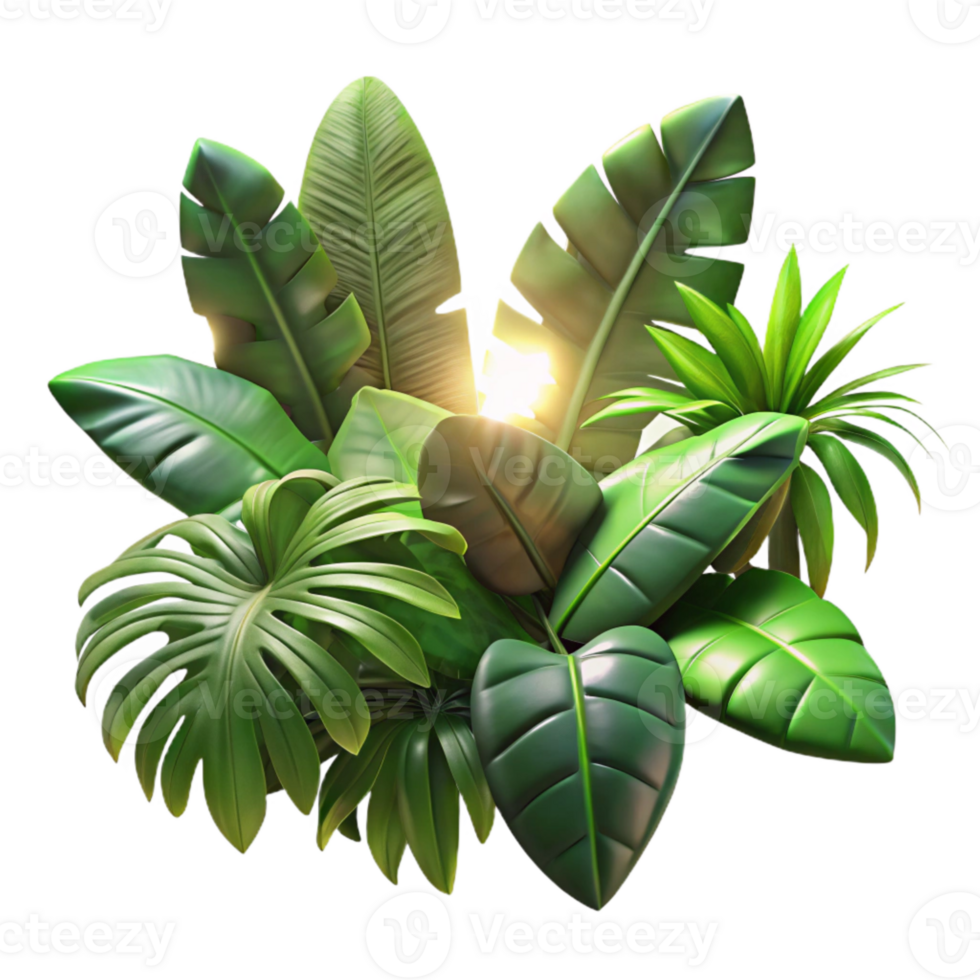 wonderful artistic Sunlight Filtering Through Urban Jungle Leaves Isolated high resolution png