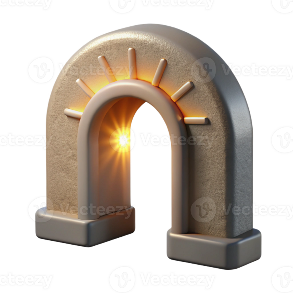 vibrant rustic Sunlight Through Archway Cutout Isolated Element high resolution png