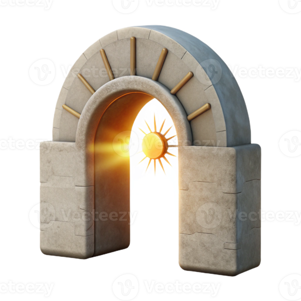 impressive minimalist Sunlight Through Archway Cutout Isolated Element genuine png