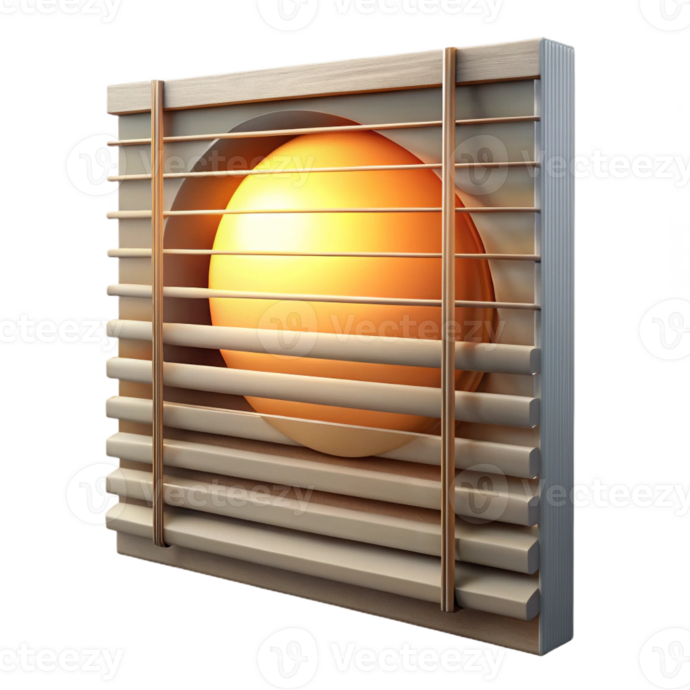 beautiful modern Sunlight Through Window Blinds Isolated premium png
