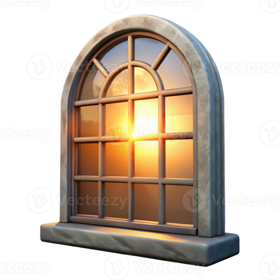 serene rustic Sunlight Through Window Pane Isolated authentic png
