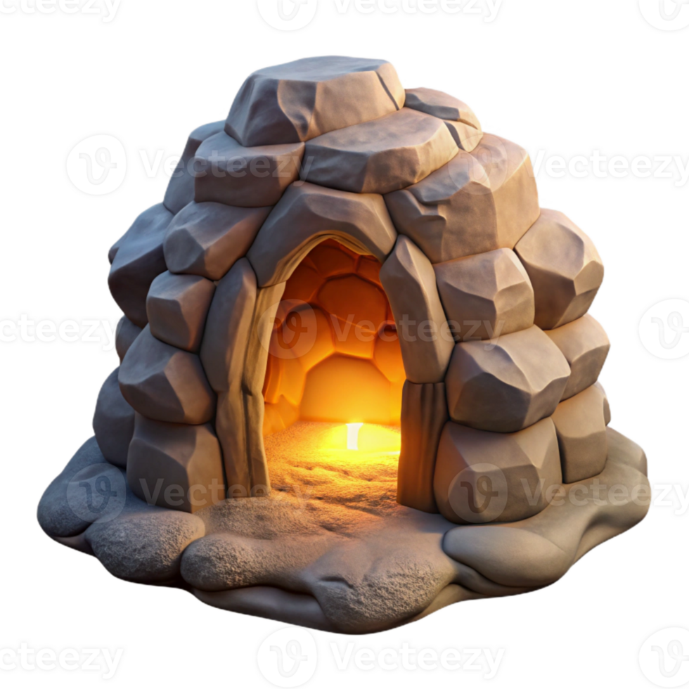 elegant abstract Sunlit Grotto Opening Cutout with Lush Greenery high quality png