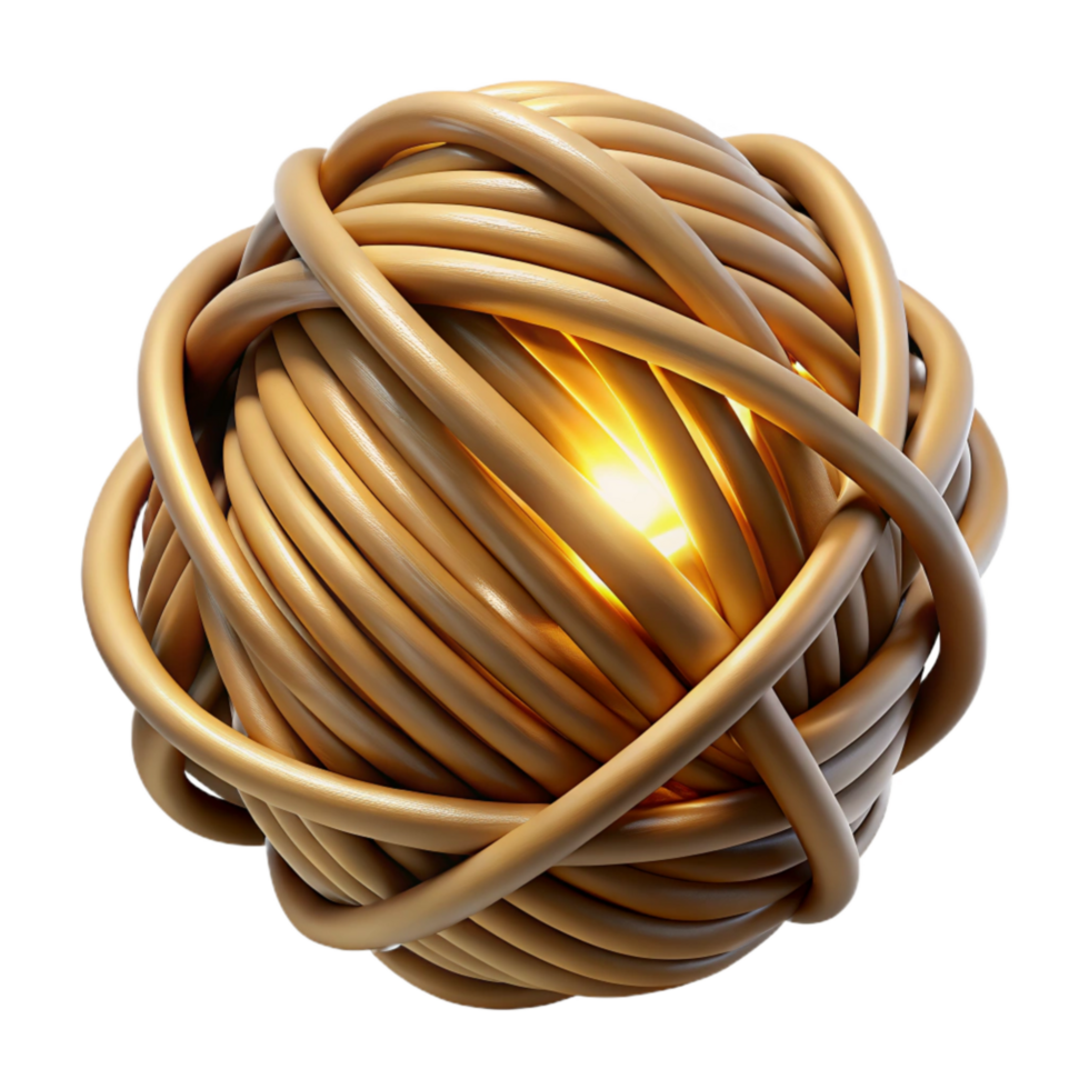 wonderful contemporary Tangled Twine Isolated with Bright Lighting professional png