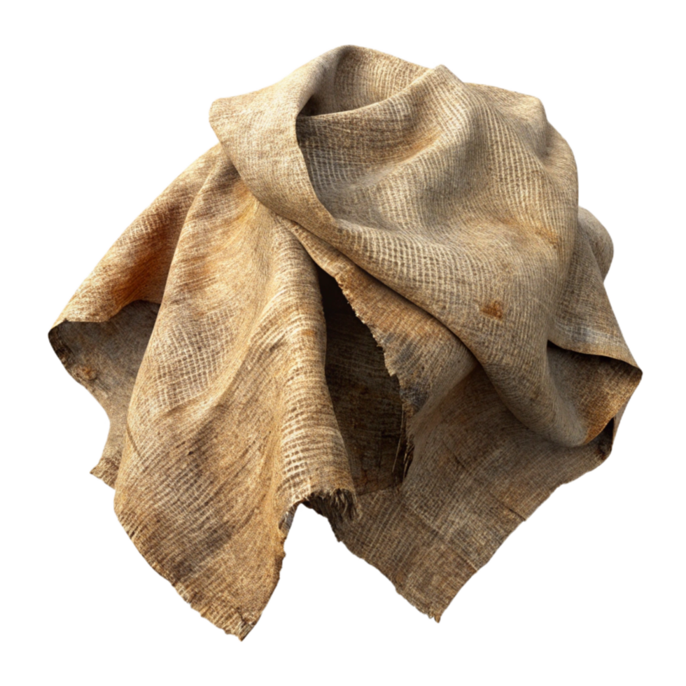 beautiful minimalist Tattered Cloth Texture Cutout Transparent Background premium png