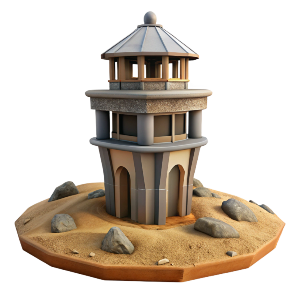 stunning modern Terraform Tower Cutout Isolated on Transparent Background professional png