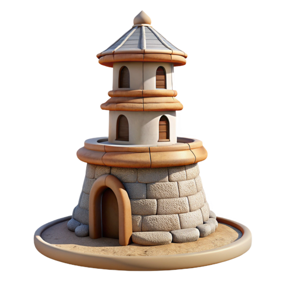 extraordinary artistic Terraform Tower Cutout Isolated on Transparent Background high resolution png