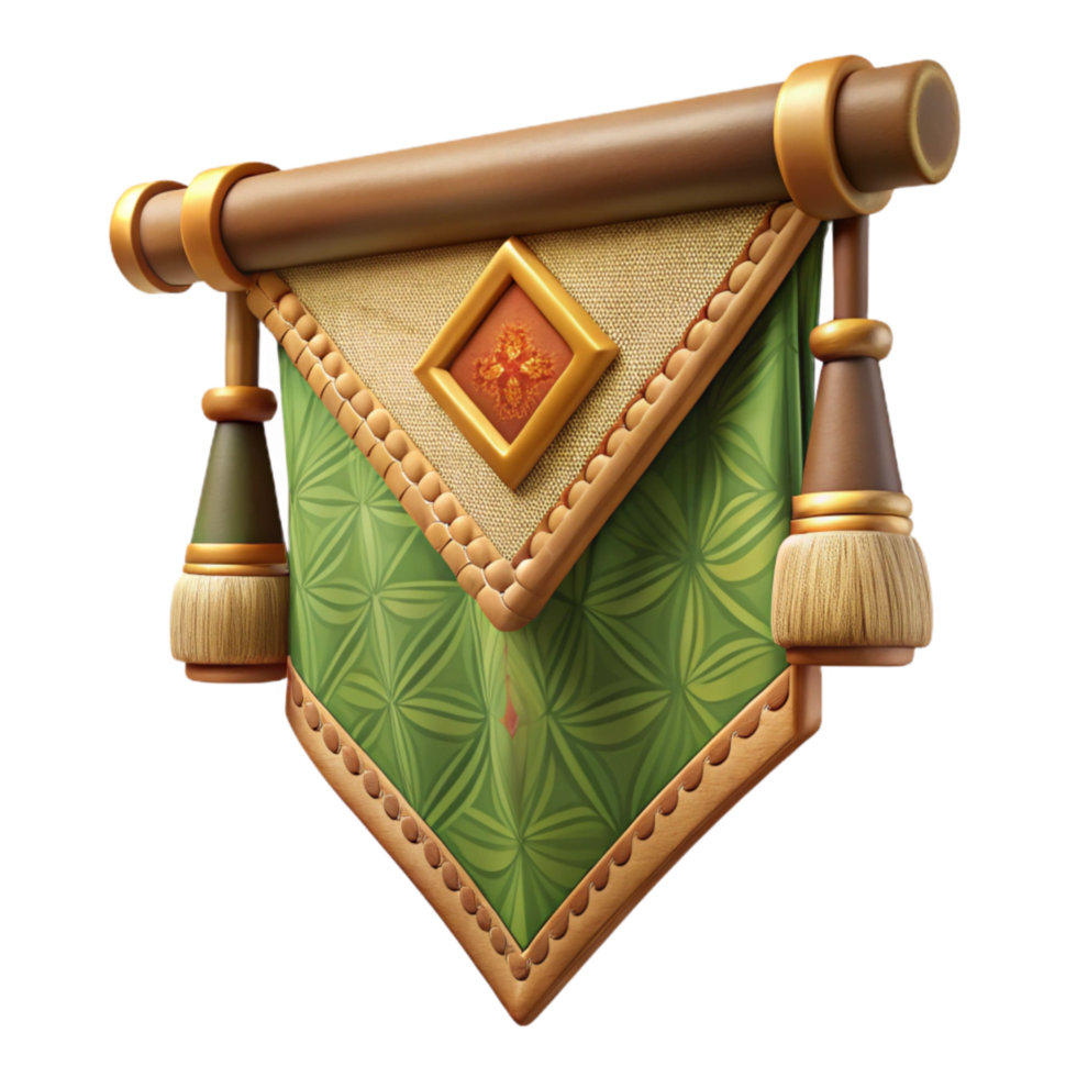 serene classic Terraverde Tapestry Corner Cutout with Decorative Edge detailed png