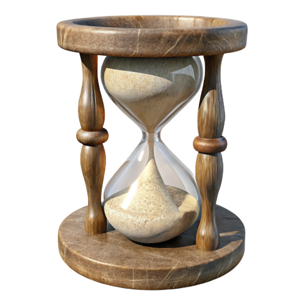 magnificent traditional Timeworn Hourglass Isolated with Sand Texture original png