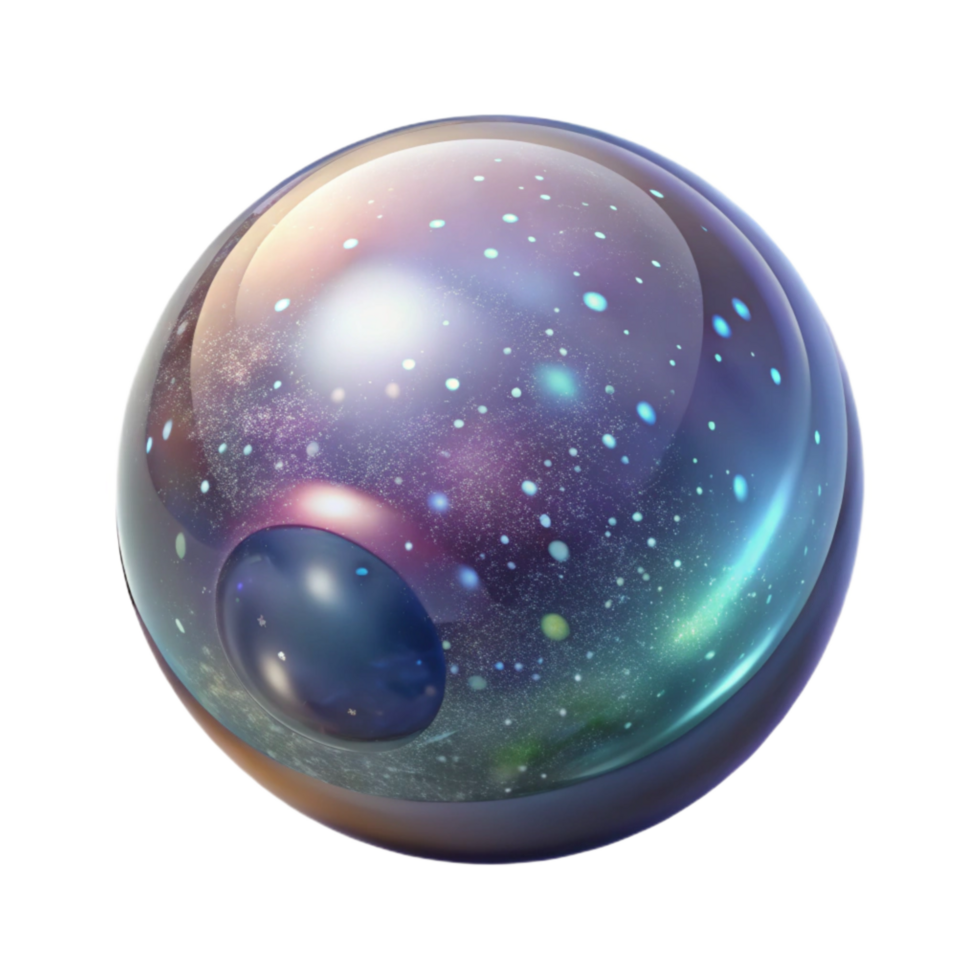 stunning rustic Tiny Galaxy in a Bubble Isolated Cutout premium png