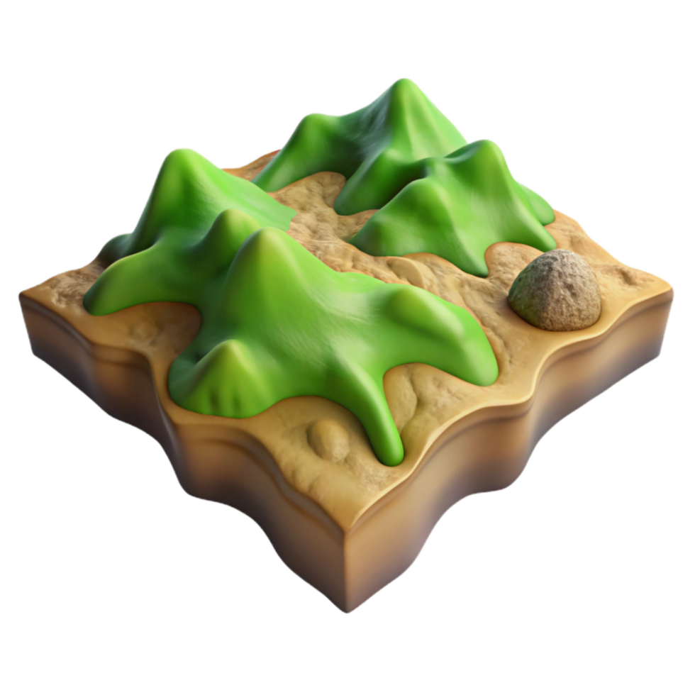 wonderful abstract Topographic Landform Cutout Realistic Representation high resolution png