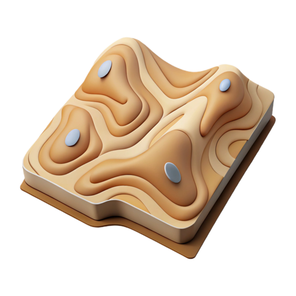 elegant traditional Topographic Map Illustration Transparent Background Style genuine png