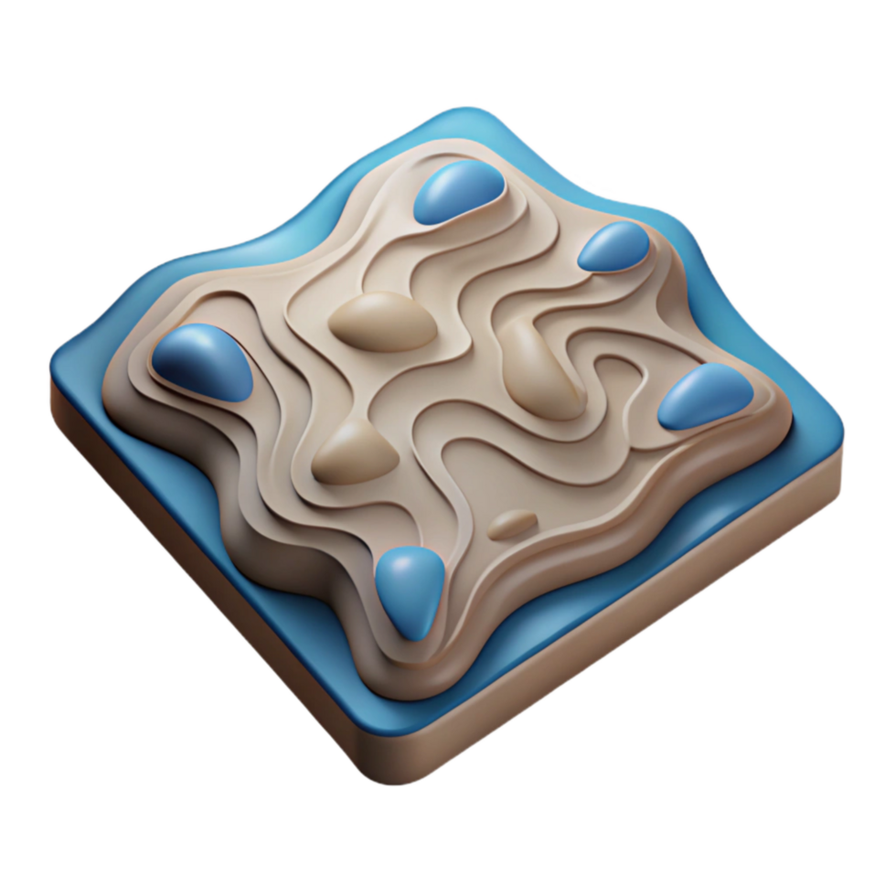 dramatic creative Topographic Map Illustration Transparent Background Style original png